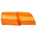 Reliant Ribbon 4 in. 50 Yards Single Face Satin Allure Ribbon, Torrid Orange 4700-765-10K